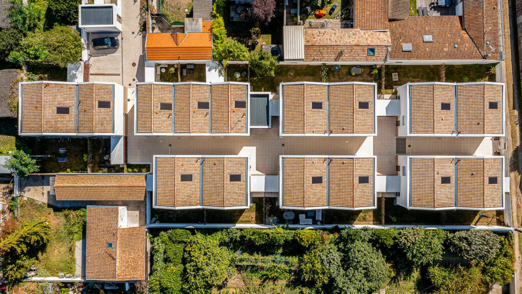 photo au drone d'une résidence immobilière neuve à nantes
